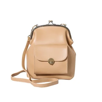 

Vintage Women shoulder bags Korean style Metal Buckle clip Ladies Handbags PU Leather lady Sling bag female Crossbody Bag Black