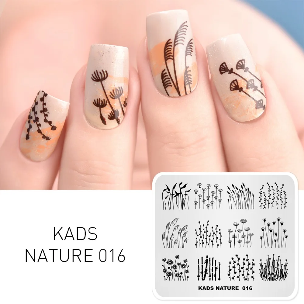Nature 016 Нейл-арт шаблоны для стемпинга для нейл-арта 36 дизайнов цветок бабочка геометрическое изображение штамп Шаблон трафарет Инструменты для маникюра - Цвет: Nature 016