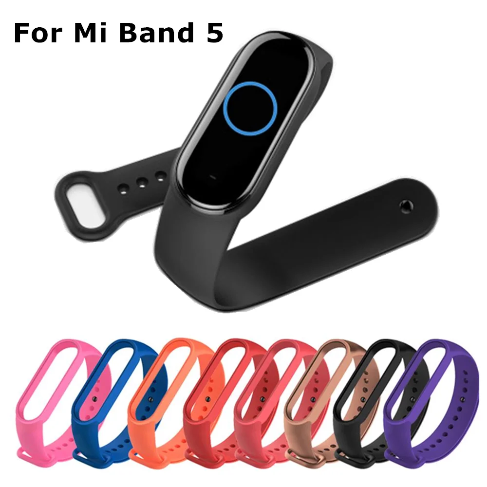 Duoteng для Xiaomi Mi Band 5 ремешок спортивные часы Мягкий ТПУ силиконовый браслет Miband NFC