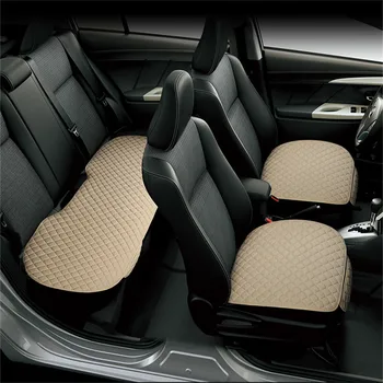 

Car Seat Cover Linen Fabric Four Seasons Front Rear Flax Cushion Breathable Protector Mat Pad Auto accessories Universal Size
