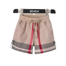 New Arrival Kids Pants Boys Cotton Elastic-Waist Loose Casual Children Pansts Khaki Color For Age 1-5Years Old