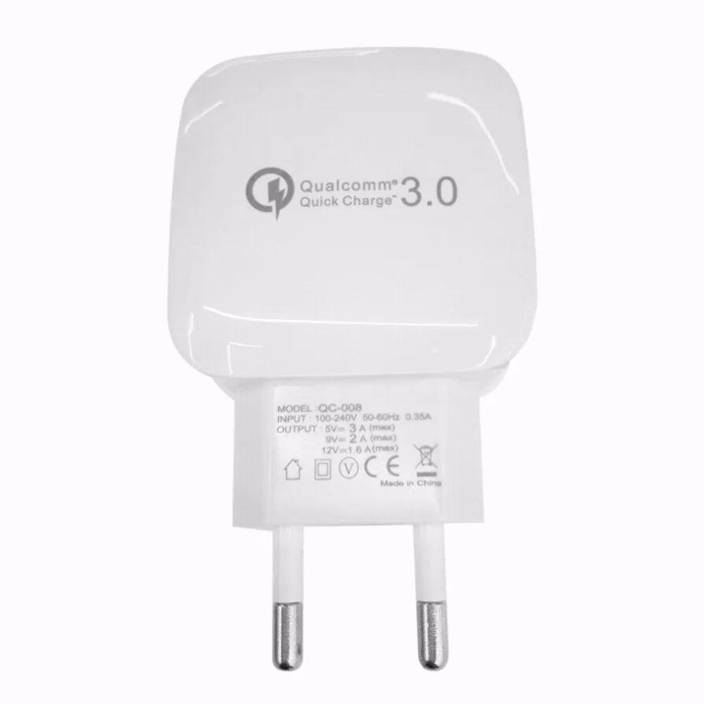 Универсальное быстрое зарядное устройство QC 3,0 USB зарядное устройство для iPhone 7 8 iPad samsung S8 huawei Xiaomi дорожное Быстродействующее зарядное устройство QC3.0 EU Plug