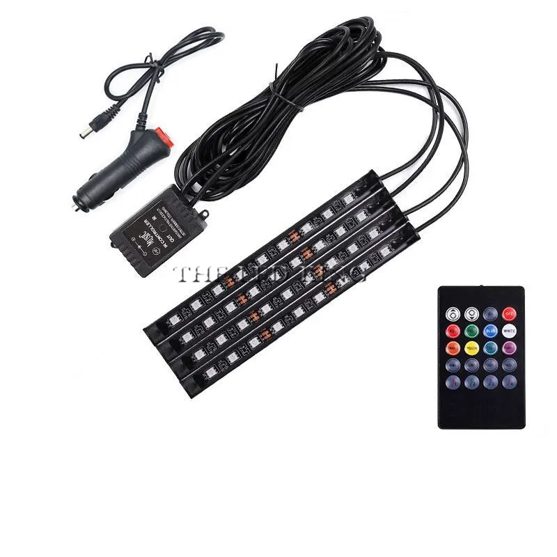 Car RGB LED Strip Light Lights Colors Styling Decorative Atmosphere Lamps Interior With Remote | Лампы и освещение