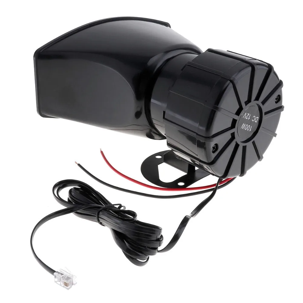 12V 100W фары для автомобилей аварийная сирена тон звука автомобильный гудок Mic PA Динамик Системы аварийный усилитель гудок