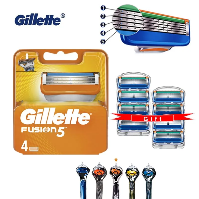 

Machine for Shaving Blades Gillette Fusion 5 Layer Shaver Blade Safety Stainless Steel Razor Blade Straight Razor For Men Manual