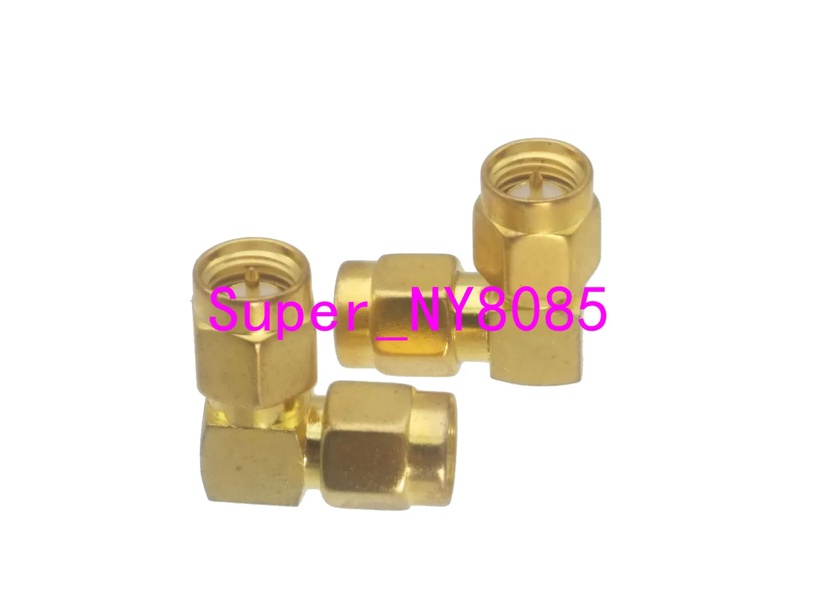 10pcs SMA to SMA Male plug& female jack right angle RF Coaxial adapter connector - Цвет: SMA Plug to SMA Plug