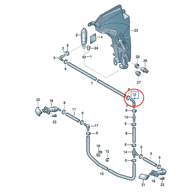1PCS Garden Irrigation System Elbow Sprinkler Car Windshield Washer Pump Connector Water Spray 1J0955665E | Дом и сад
