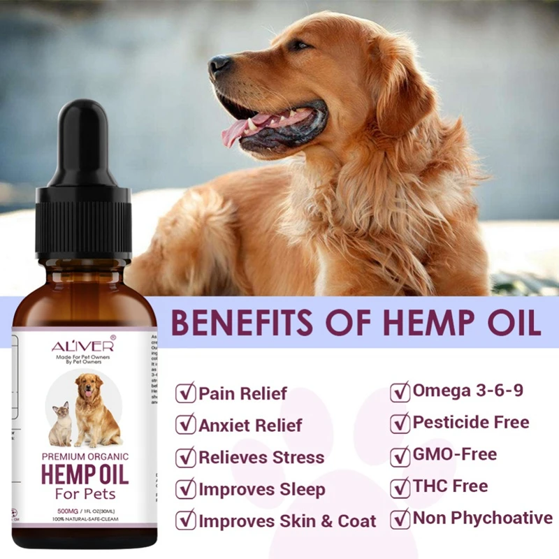 НОВОЕ 30 мл арганное домашнее животное конопляное масло для собак натуральные