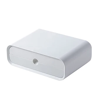 

Notebook PC Laptop Office Computer Anti Slip Desktop Desk Organizer Monitor Holder ABS Riser Stand With Drawer Space Saving
