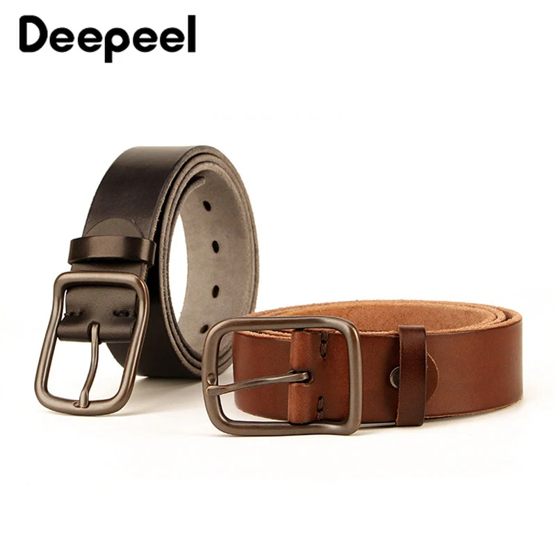 Deepeel 1 шт. 3,8*110-130 см дикие Промытые винтажные мягкие кожаные ремни Ретро Три-скользящая Пряжка первый слой коровья кожа сделано вручную YB246
