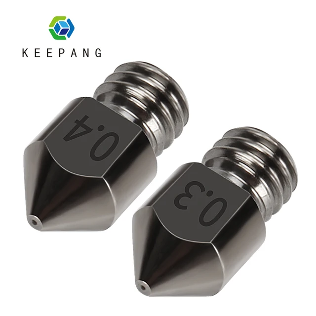 Ugello KeePang MK7 MK8 ugello per stampante 3D 1.75mm filettato estrusore resistente alla corrosione in acciaio Super resistente alla corrosione per Ender3 Pro 3