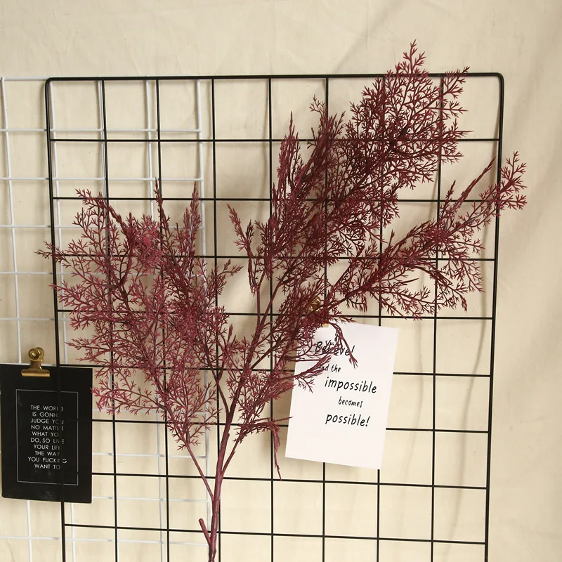 purplish red 104 см/каждый искусственный туман дым Искусственные цветы свадебное украшение имитация растений искусственные стены - Цвет: purplish red