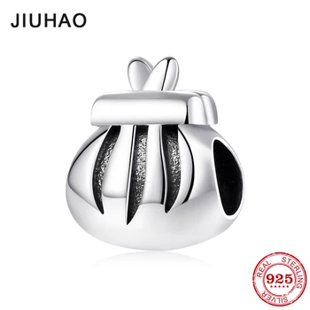 

Small and Exquisite pocket money Bag Genuine 925 Sterling Silver Beads Fit Original JIUHAO Bracelet pendant Jewelry making