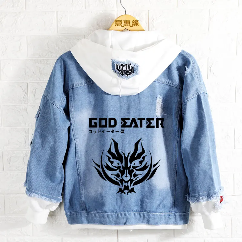 God Eater Толстовка Аниме Косплей Ковбойское пальто, джинсовая куртка весна осень мужские джинсы Hombre верхняя одежда
