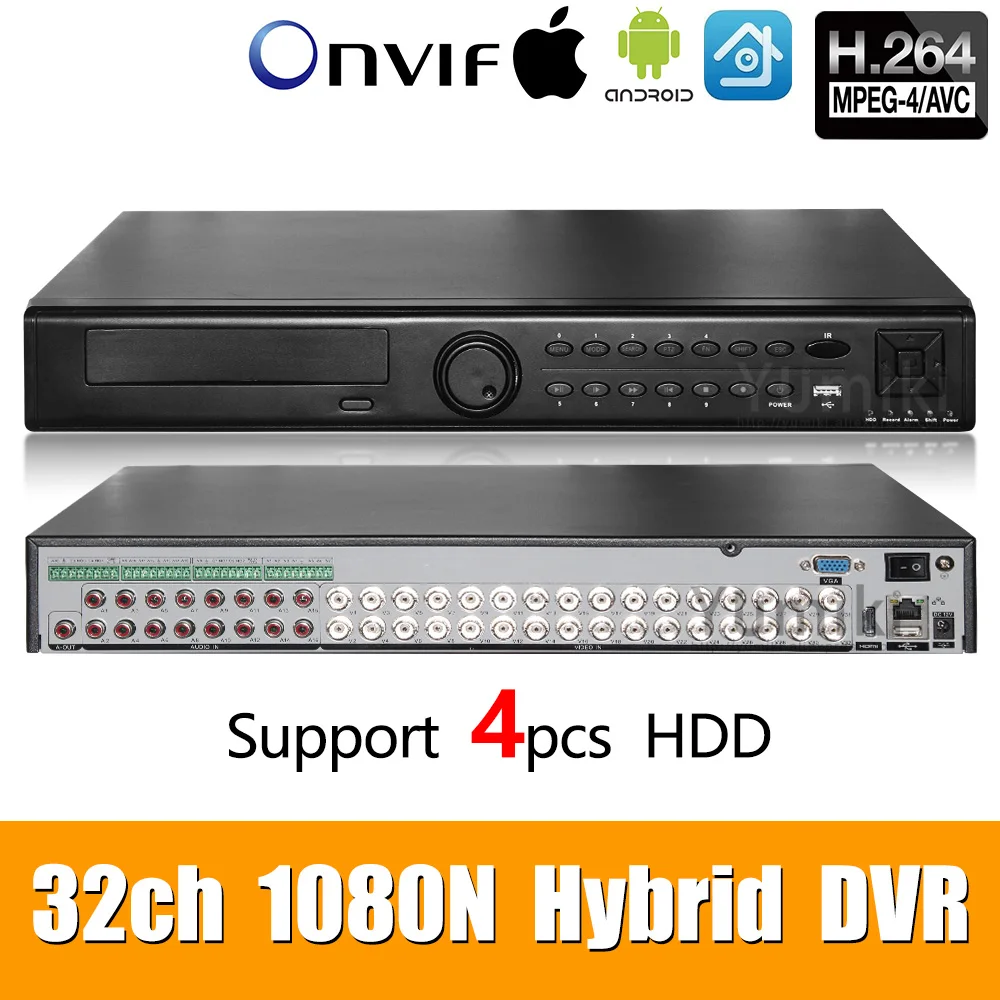 

32ch 1080N DVR 6 in 1 Coaxial CVI TVI AHD Surveillance Video Recorder Systems Hybrid NVR For AHD 8CH IP Support USB Wifi XMEYE