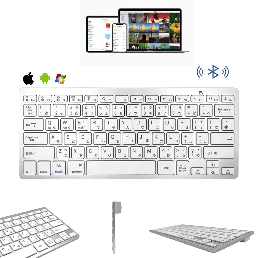 Japanese Wireless Keyboard Bluetooth Keyboard 78 Keys For IOS Android Tablet Slim Keyboard For iPad PC Windows