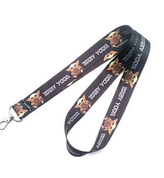 

30 pcs cartoon baby yoda Neck Strap Lanyards Badge Holder Rope Pendant Key Chain Accessorie
