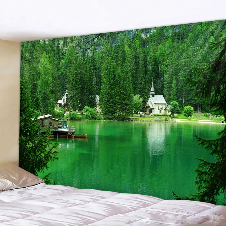 Quiet forest tapestry home decoration tapestry Mandala Bohemian decorative travel mattress yoga mat Hippie sofa blanket tapestry decor