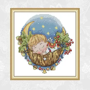 

Joy Sunday Cross Stitch kits Fantasy Boy 14ct Aida Canvas 11ct Counted Fabric Embroidery DIY Handmade Needlework Crafts