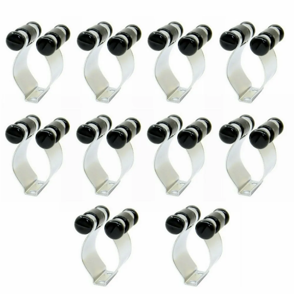 10 шт. серебристая отделка кий для пула бильярда стойка-палка зажимы бильярдные