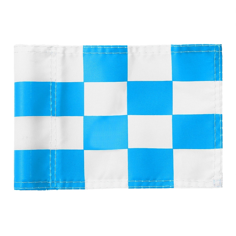 Blue and White Гольф зеленый флаг практическая тренировка нейлон зеленый флаг чистый цвет клетчатая цель для гольфа флаги отверстие спорт гольф аксессуар - Цвет: Blue and White