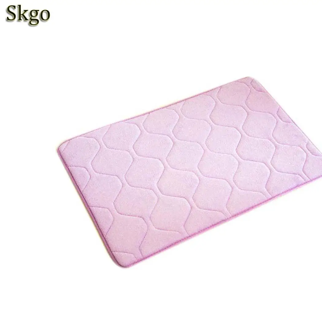 Flannel Floor Mat Flannel Cushion Non-slip Rectangle Bathroom Mat Plaid Home Decorative Rugs - Цвет: 11