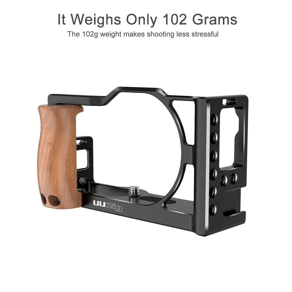 MeterMall UURig C-G7XMarkIII клетка Rig рамка чехол стабилизатор с деревянной ручкой рукоятка холодный башмак крепление для Canon G7X