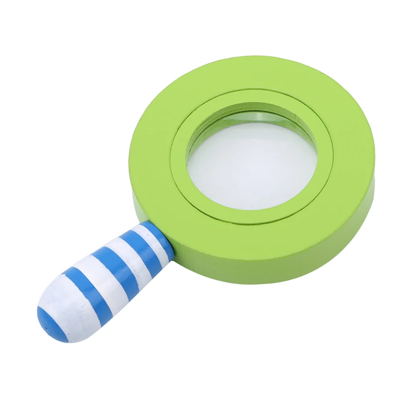 Wooden Cutely Magnifier Toy For Children Educational Learning Exploring Ability Developing Colorful Baby Round Shape Classic Toy