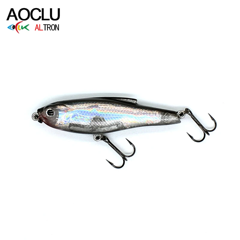 Aoclu Mini Sinking Pencil Stick 48Mm 4.1G Hard Bait Minnow Wobbler Fishing Lure Bass Fresh Salt Water 12 # Vmc Hooks