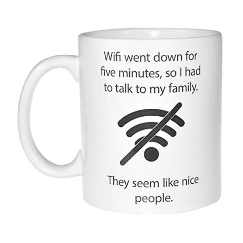 Wifi Цитата Смешные кофе или чай Кружка-Geek и для компьютерного ботана подарок