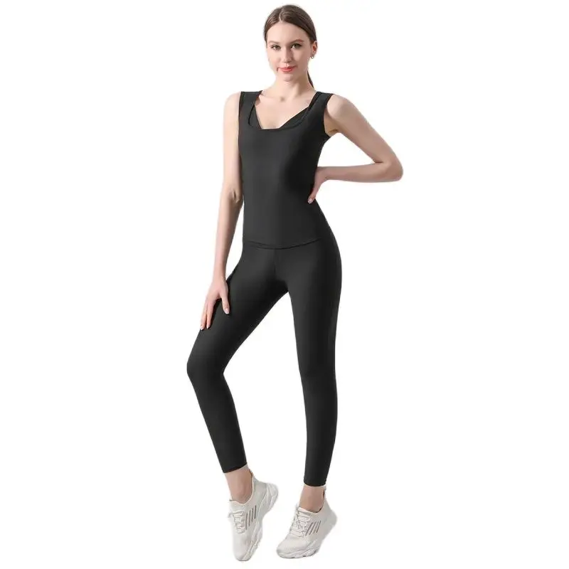 Sauna Suits Women Slimming Workout Sauna Pants Waist Trainer Vest Body Shaper Shirt Fitness Leggings Tank Tops Control Shapewear tummy tucker