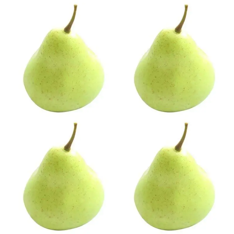 4 лучшие искусственные зеленые груши декоративные Fruit-4x3 дюймов
