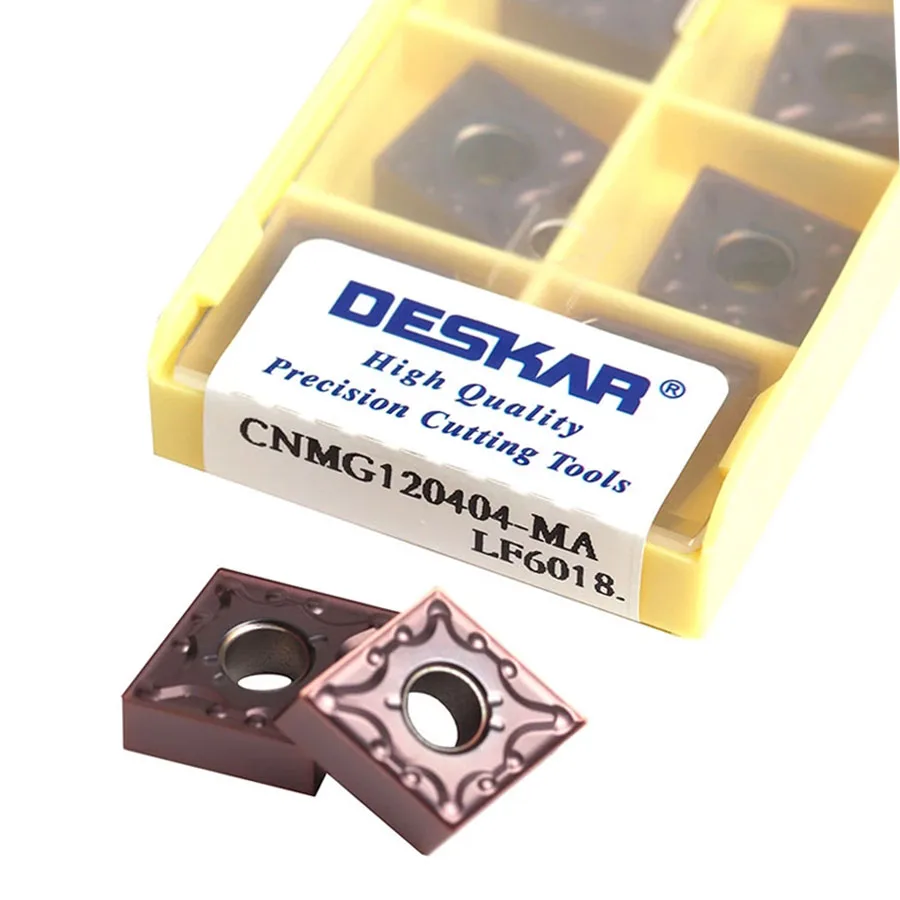 10 Stück DESKAR CNMG120404 MA CNMG120408 MA LF6018 Drehmeißel für CNC-Drehmaschinen zur Bearbeitung von Edelstahl