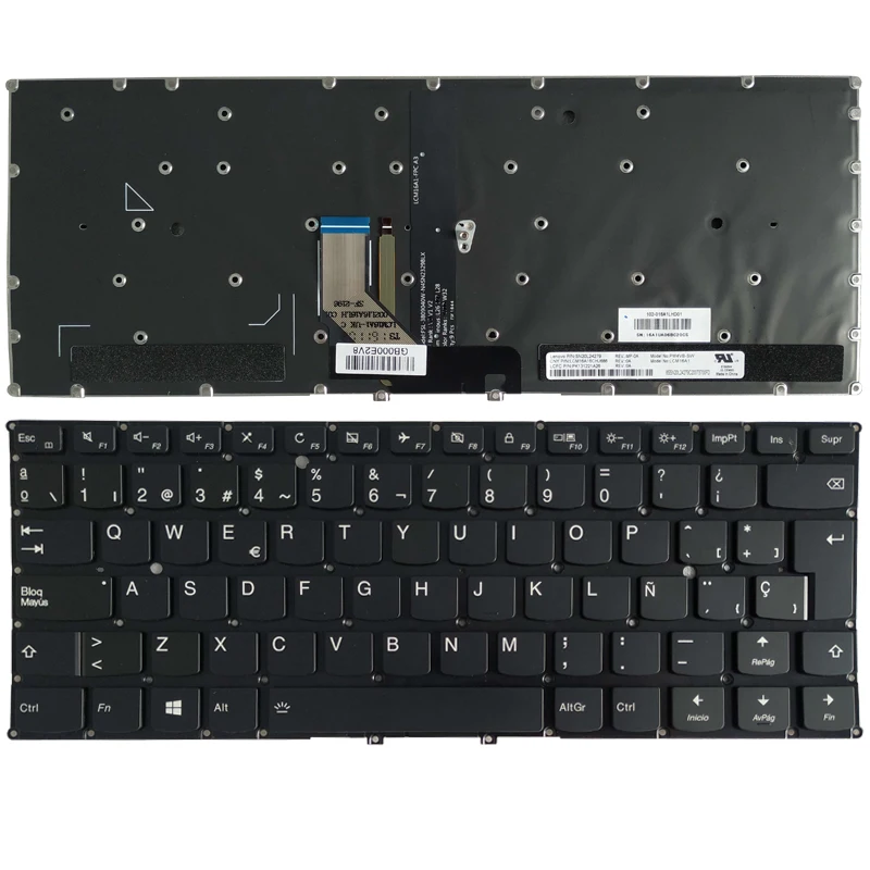 Новая испанская клавиатура для ноутбука Lenovo Yoga 910 910-13IKB YOGA 5 Pro Series черная SP с