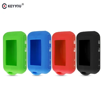 

KEYYOU 30x E90 E91 Silicone Case for Starline 2-Way Car Alarm E63 E90 E91 E61 E95 E66 LCD Remote Controller Keychain Transmitter