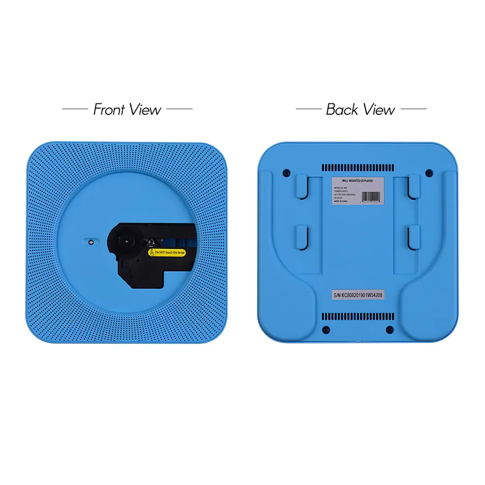Портативный Настенный CD плеер музыкальный усилитель аудио магнитофон с пультом дистанционного управления Поддержка BT/USB/FM режимов синий JP вилка музыка