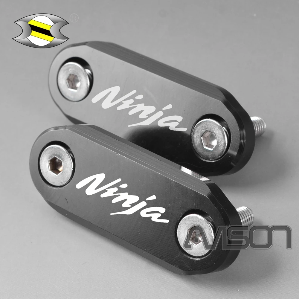 For  Ninja300 400 650 ZX6R Mirror Block Off Plates Upper Fairings Protect Anodized Aluminum Construction 4