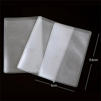 

10Pcs 9.6*6cm Waterproof Protect Bags Transparent Frosted PVC Business ID Cards Note Covers Holder Cases Travel Ticket Holders