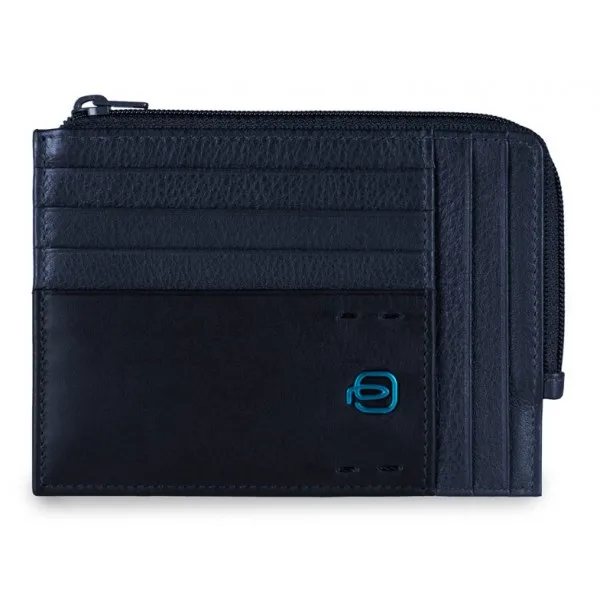 Cover for credit cards Piquadro pulse pu1243p15s/blu2 blue natural leather | Багаж и сумки