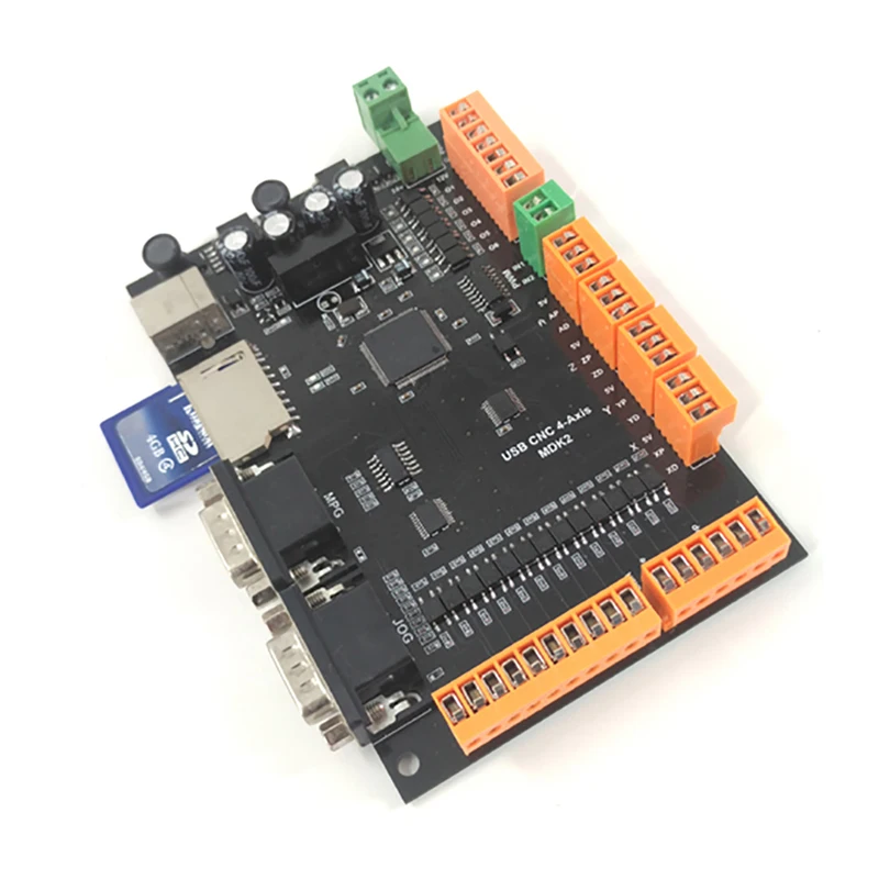 

SHGO HOT-for MDK2 CNC USB 4 Axis Stepper Motor Controller Breakout Board with MPG Interface