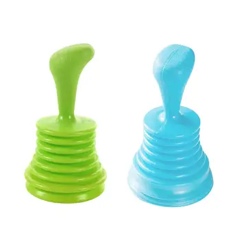 

2 PCS Rubber Sink Plunger Dredger Kitchen Sewer Suction Plug Bathroom Durable Sky Blue Sink And Green Sink