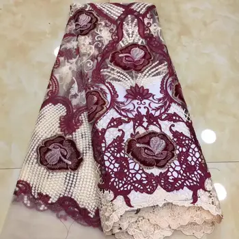 

French Nigerian tulle Lace African Velvet Tulle Mesh Lace Fabric 2019 High Quality For Wedding Dress