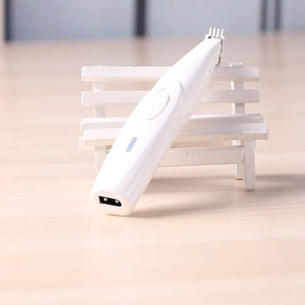 Бритвенный профессиональный мини-триммер для собак, электрический usb зарядка, инструмент для ухода за котом, портативная машинка для стрижки - Цвет: Белый