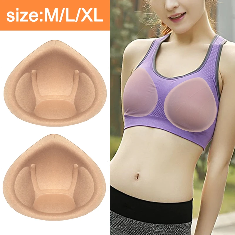 1 Pair Realistic Strap Sponge Breast Forms Fake Boobs Enhancer Bra