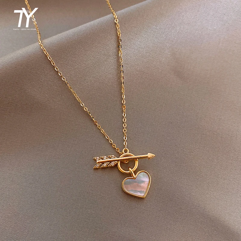 Новинка 2020 Женская Роскошная цепочка на шею со стрелой Купидона для вечевечерние