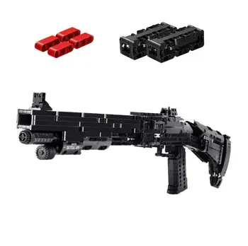 

Technic Weapons Shotgun Building Blocks Model Shootable Bullet Gun Educational DIY Bricks Toys For Children