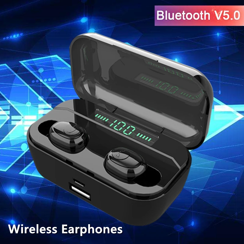 

G65 Bluetooth 5.0 Earphones Wireless headphones mini earbuds Phone charging box Headset for Iphone xiaomi samsung Huawei oppo