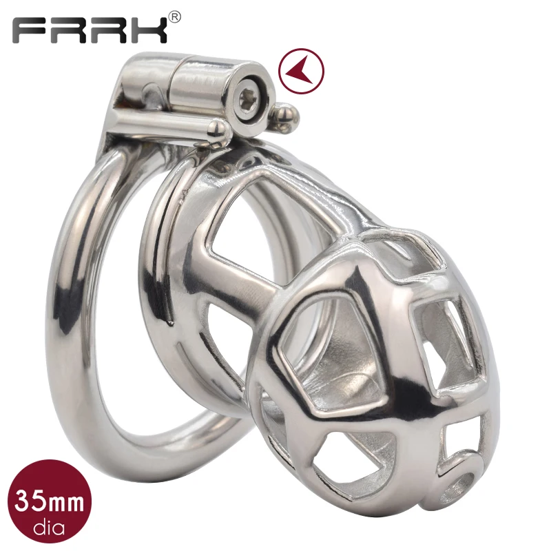 FRRK CB Chastity Cage with Screw Lock Mamba Male Bondage Belt Device 2021 New Metal Cock Penis Rings BDSM Sex Toys for Men | Красота и