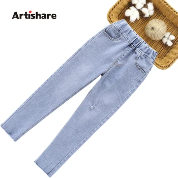 

Jeans For Girl Solid Color Girl Jeans Child Casual Style Jeans For Kids Spring Autumn Children's Clothing 6 8 10 12 14