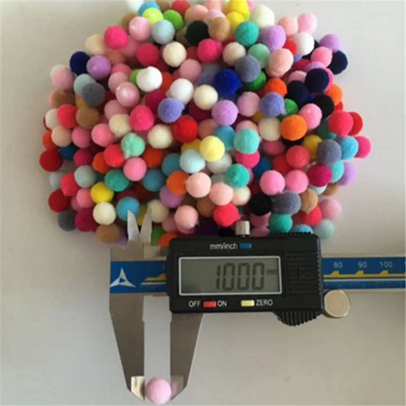 350 шт 10 мм маленькие разноцветные DIY украшения помпон меховой шарик плюшевый шар материал ручной работы раннего обучения креативный шарик ручной работы